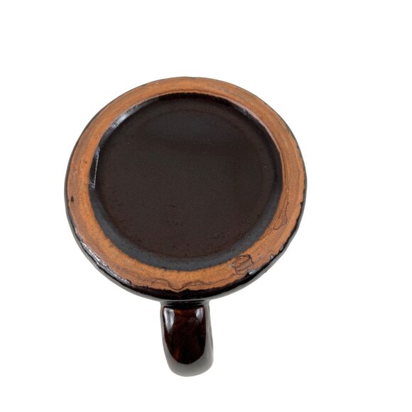 Vintage Pottery Stoneware Brown Drip Glaze Pitcher Creamer Gravy Syrup - Picture 7 of 9